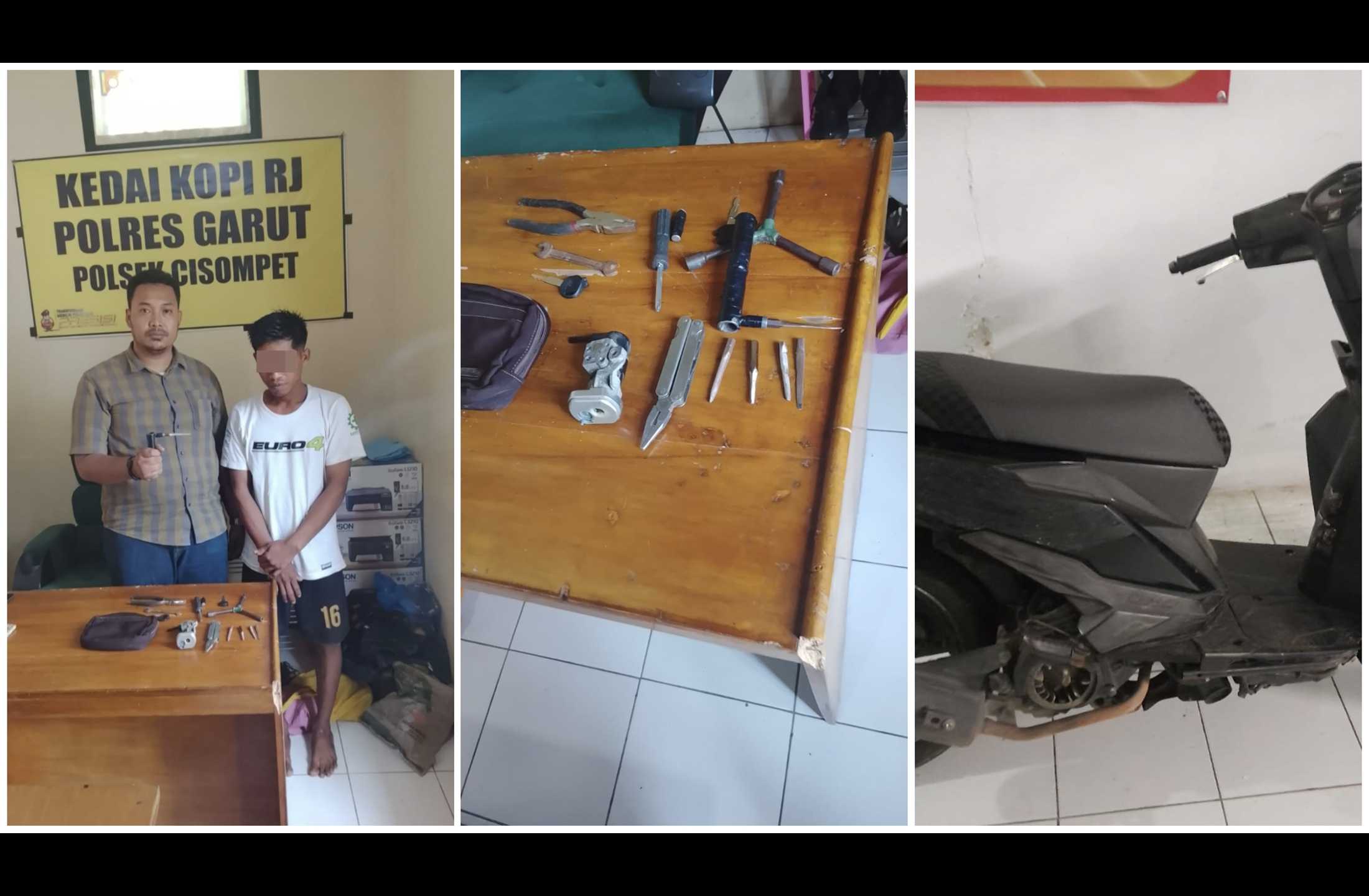 Pelaku Curanmor di Depan Masjid Al Muqaromah Ditangkap Polisi, Gunakan Kunci Letter T untuk Jalankan Aksi