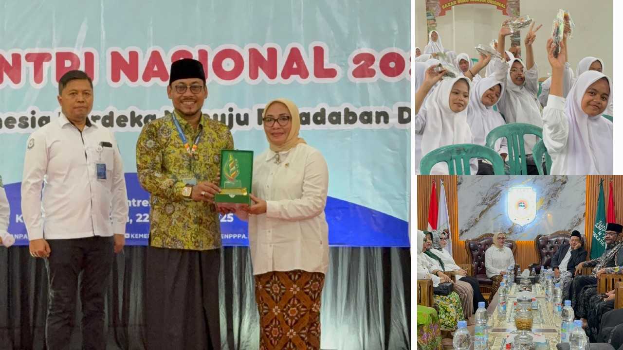 Peringati Hari Santri Nasional 2025, Menteri PPPA dan Pemprov Jabar Salurkan Bantuan untuk Santri di Cirebon