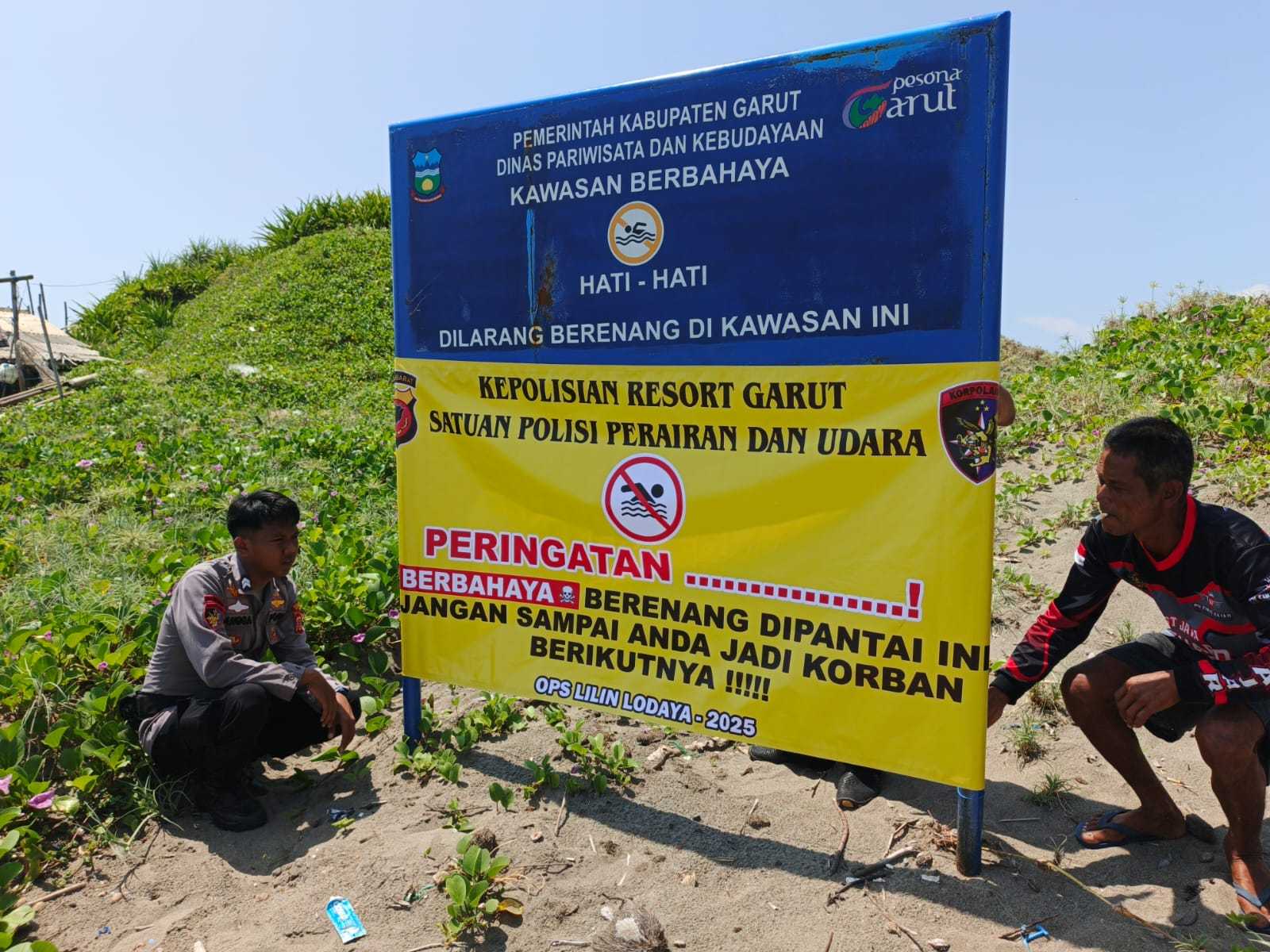 Antisipasi Kecelakaan di Laut Saat Nataru, Sat Polairud Polres Garut Perkuat Pengamanan Pantai Selatan