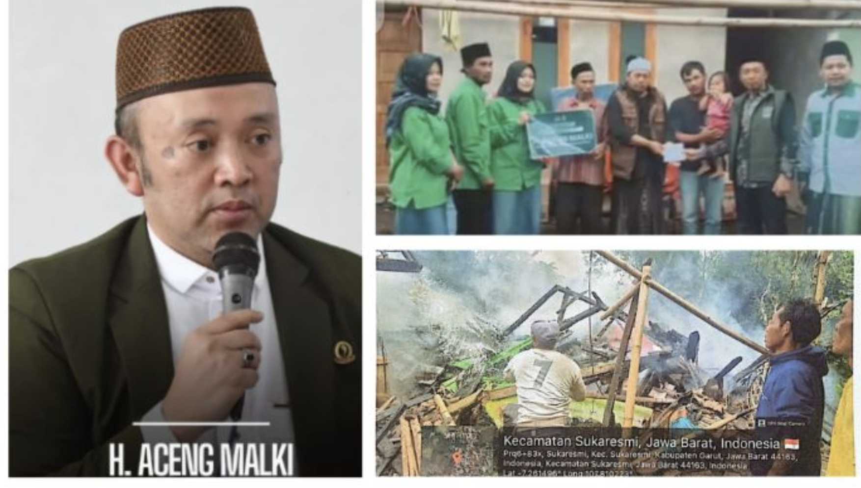 Legislator Jabar Aceng Malki Serahkan Bantuan bagi Warga Terdampak Kebakaran di Sukaresmi